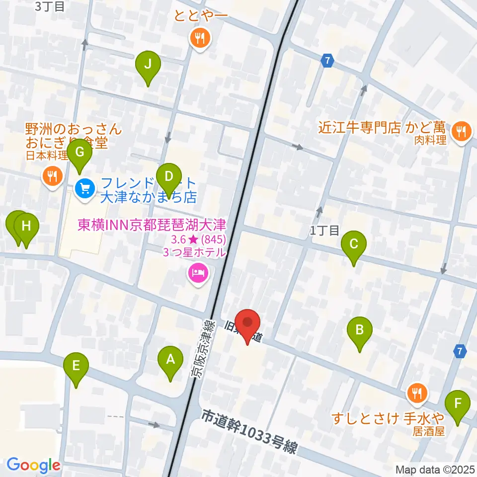 レインボーミュージックスクール周辺のカフェ一覧地図