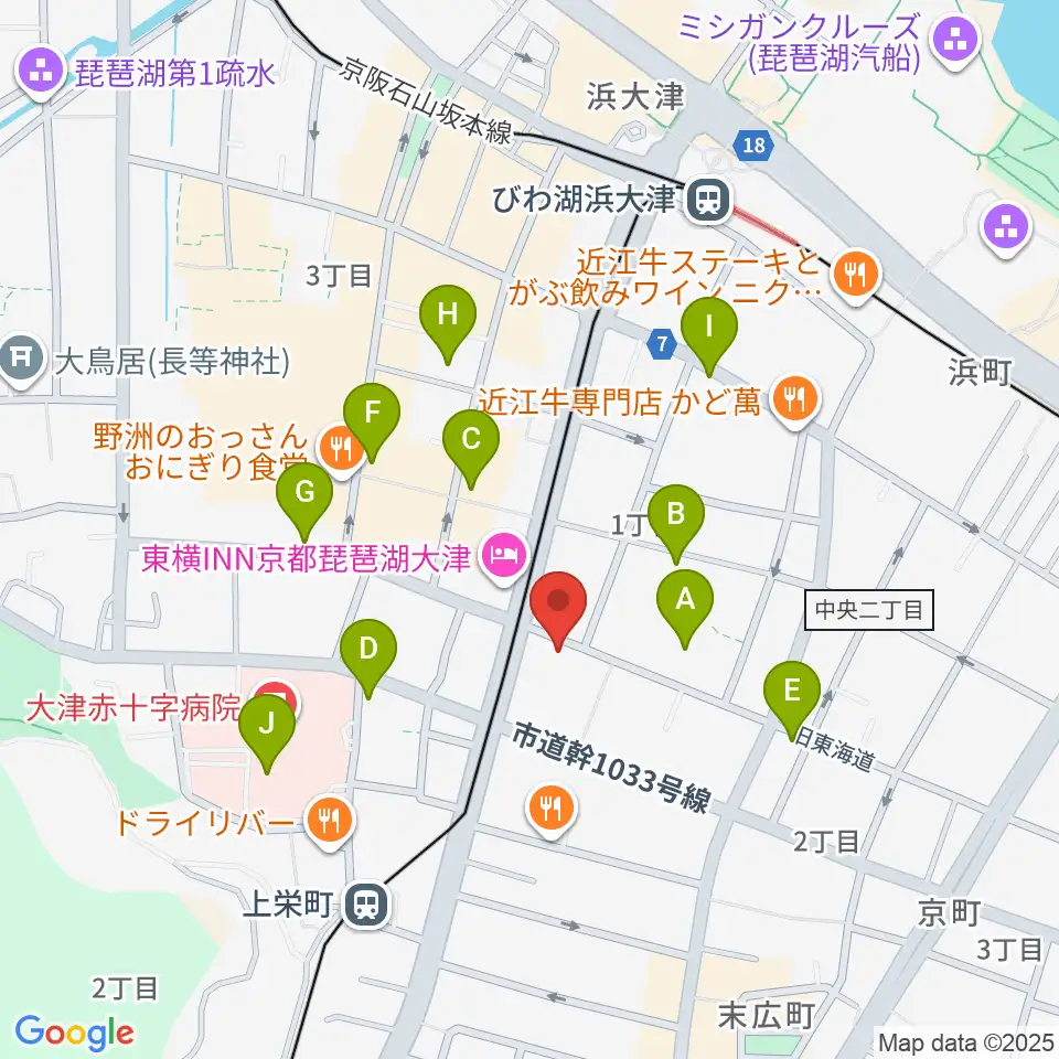 レインボーミュージックスクール周辺のカフェ一覧地図