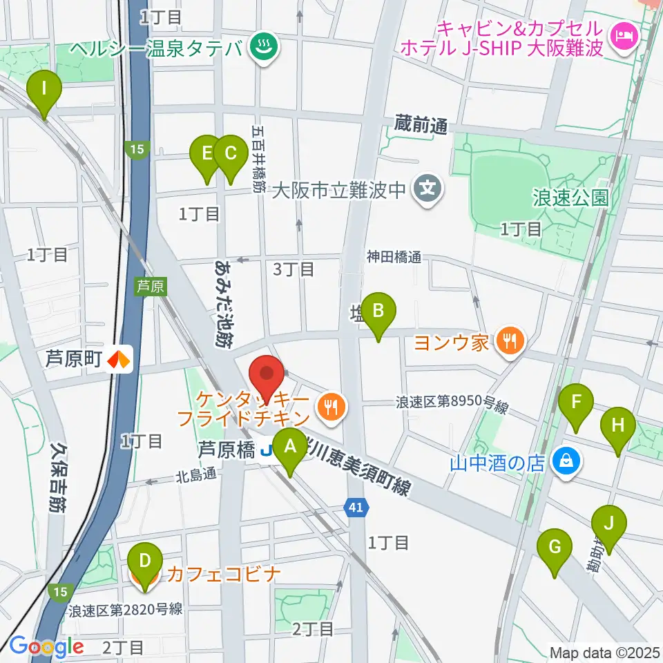 太鼓正周辺のカフェ一覧地図