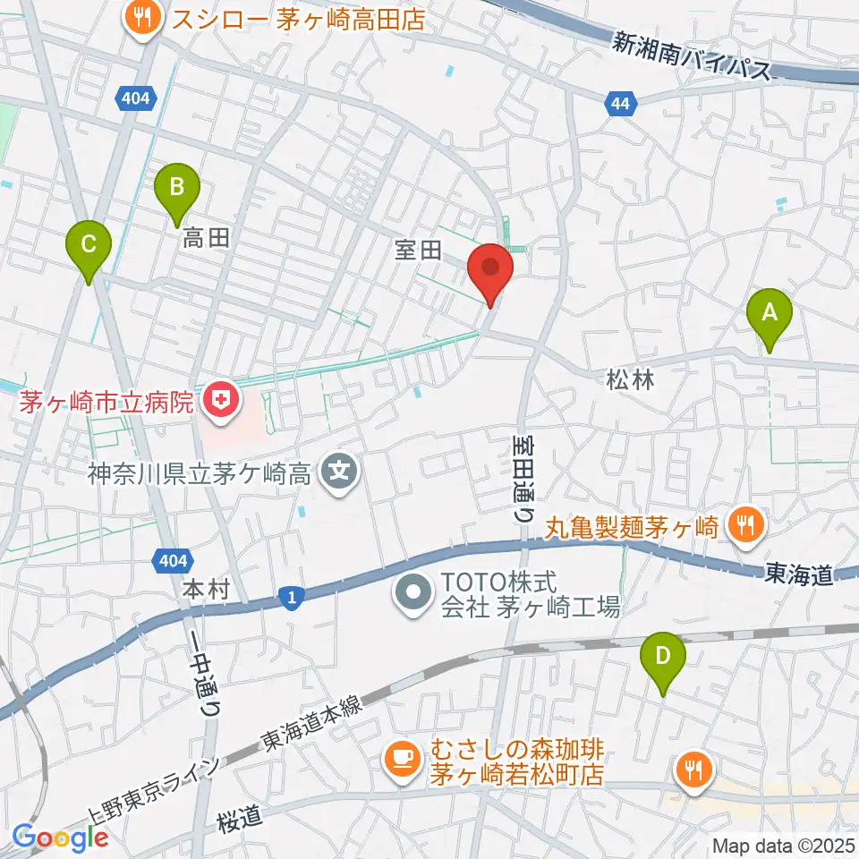 パプリカミュージック周辺のカフェ一覧地図