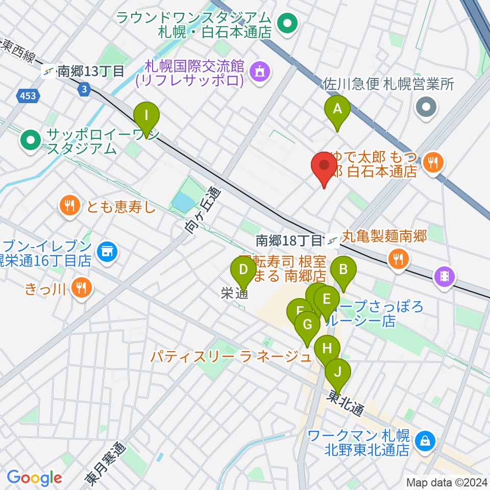 未来＆みきサークル周辺のカフェ一覧地図