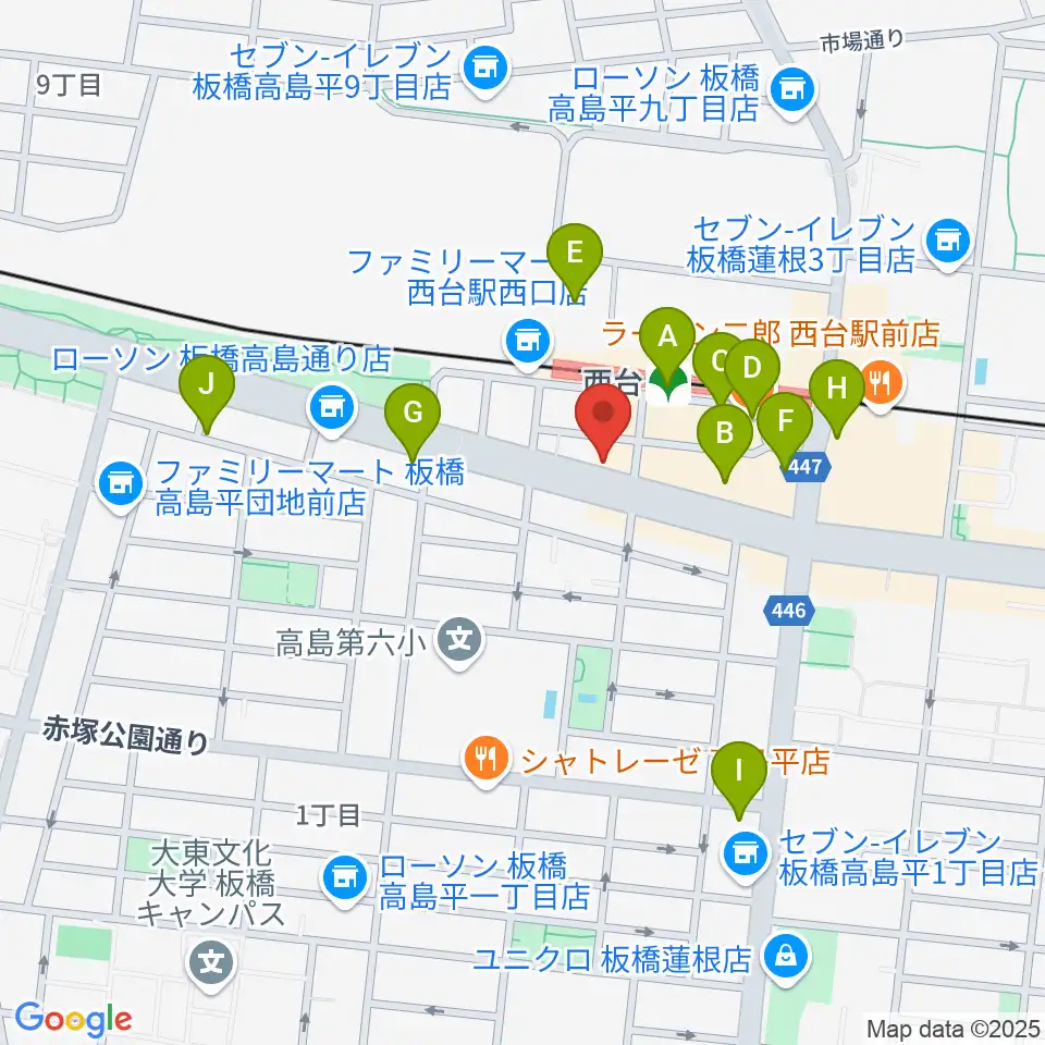 マツモトピアノサービス周辺のカフェ一覧地図