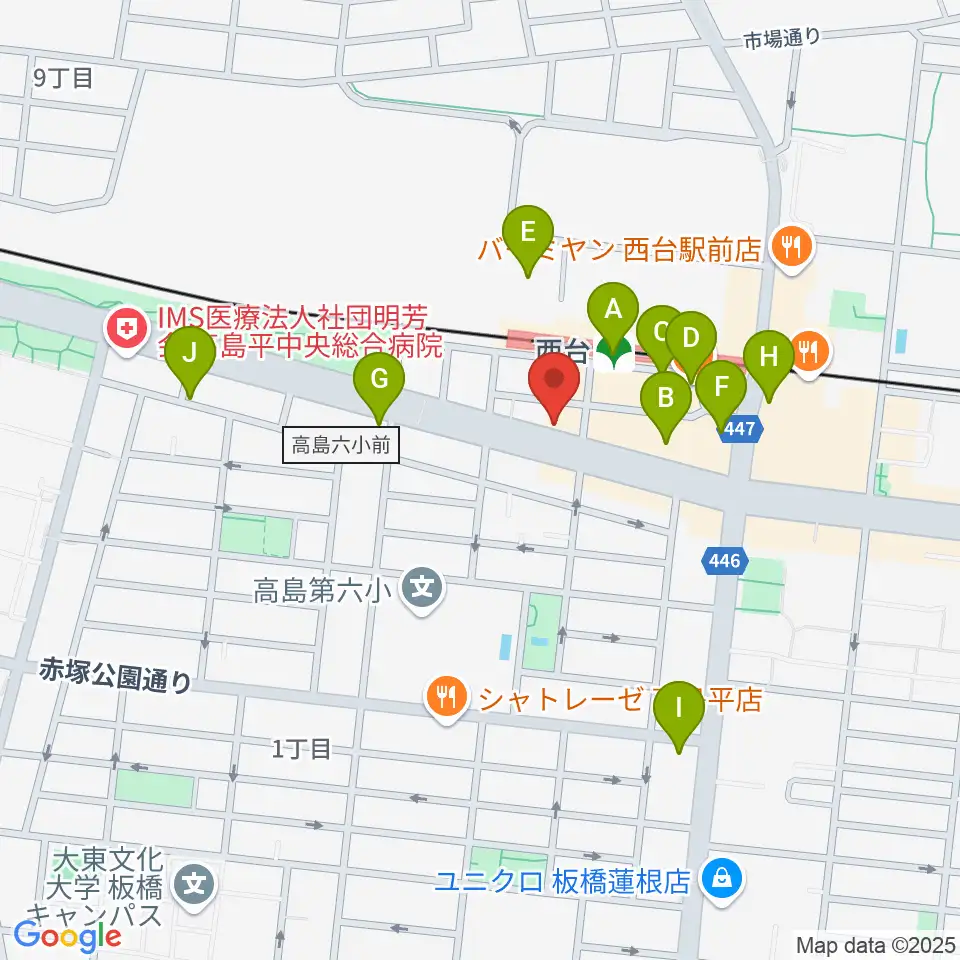 マツモトピアノサービス周辺のカフェ一覧地図