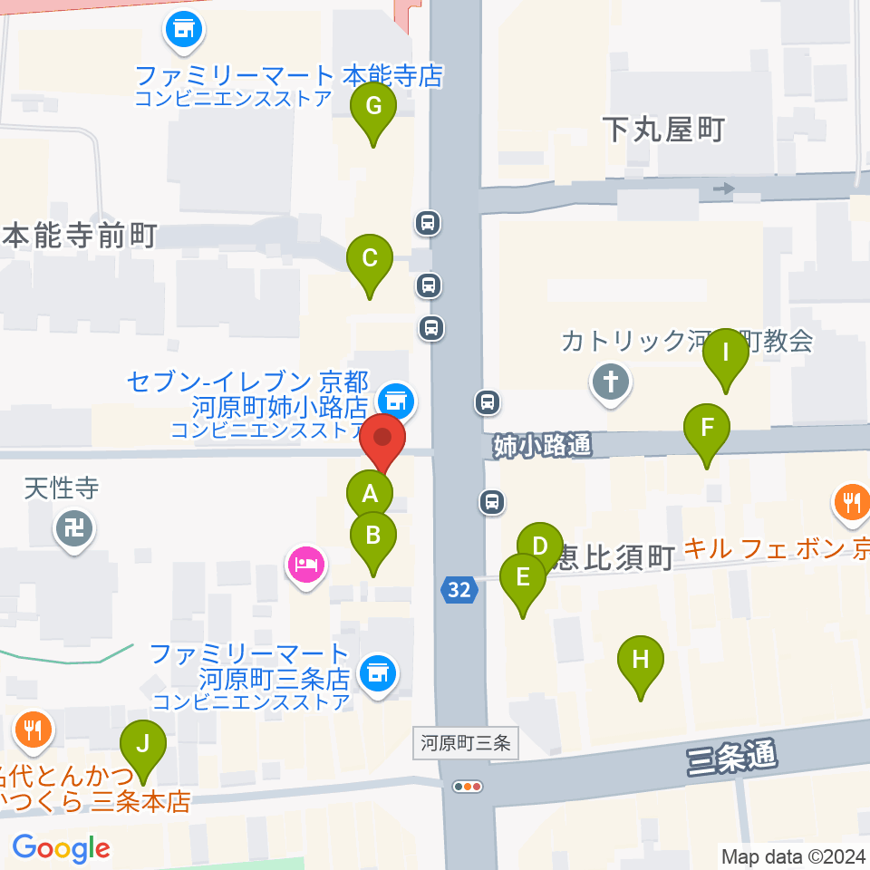 BIGBOSS京都周辺のカフェ一覧地図