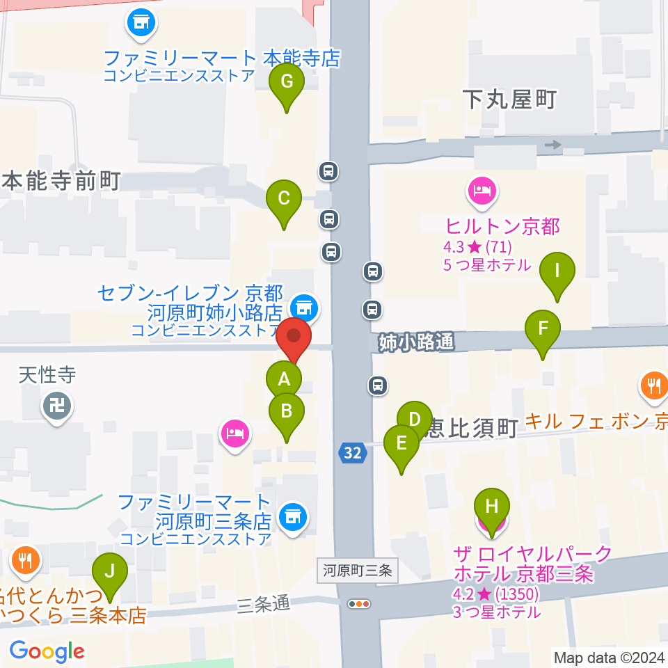 BIGBOSS京都周辺のカフェ一覧地図