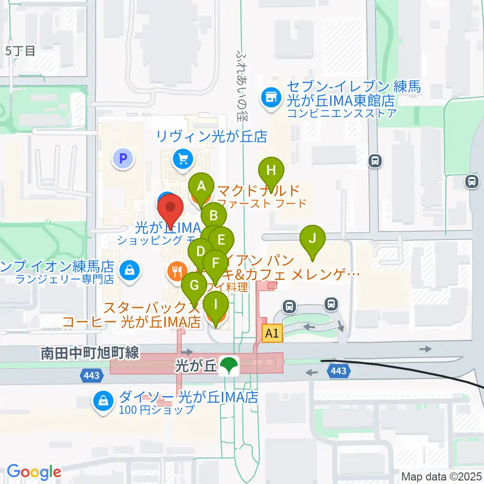IMAホール周辺のカフェ一覧地図