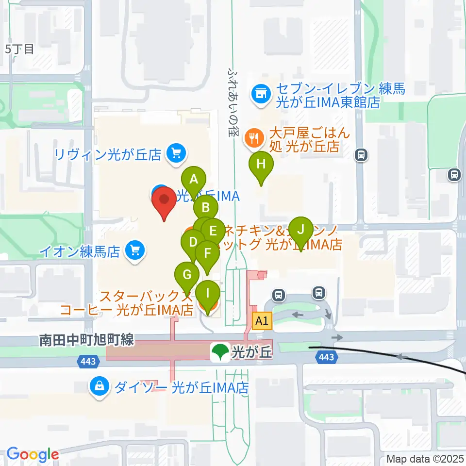 IMAホール周辺のカフェ一覧地図