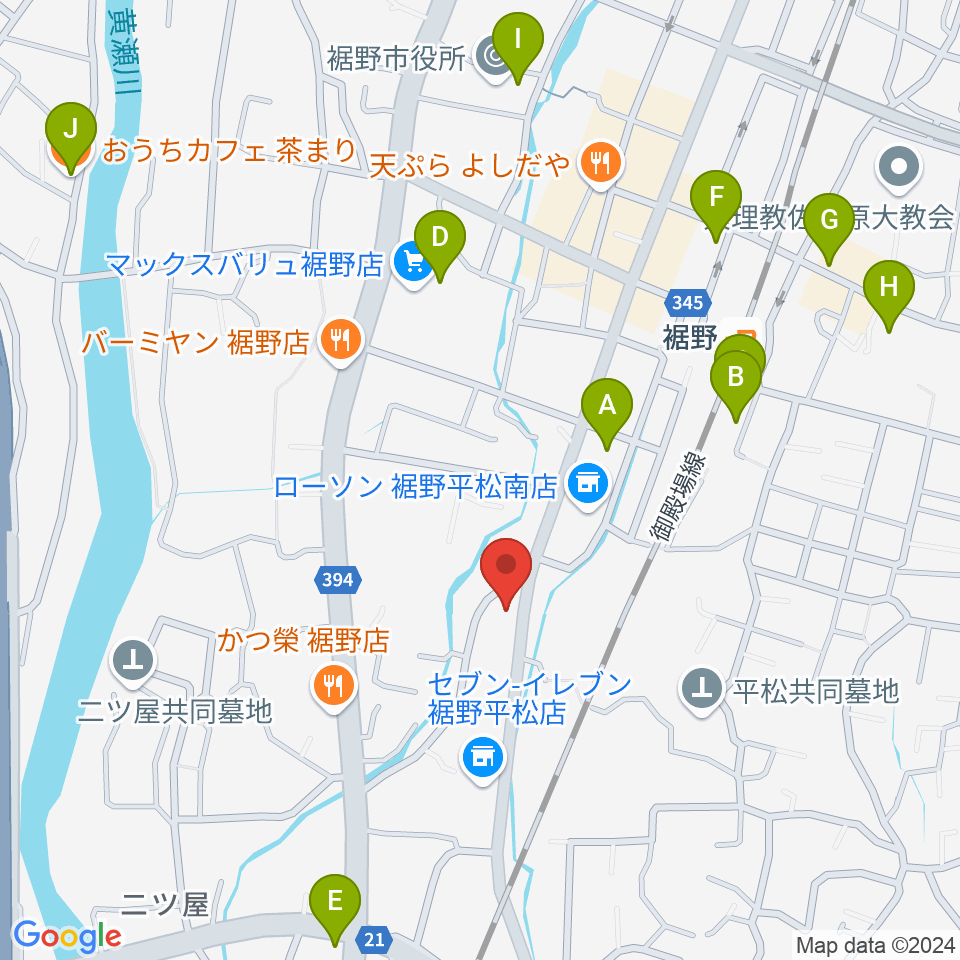 タンザワ楽器 裾野ミュージックセンター周辺のカフェ一覧地図