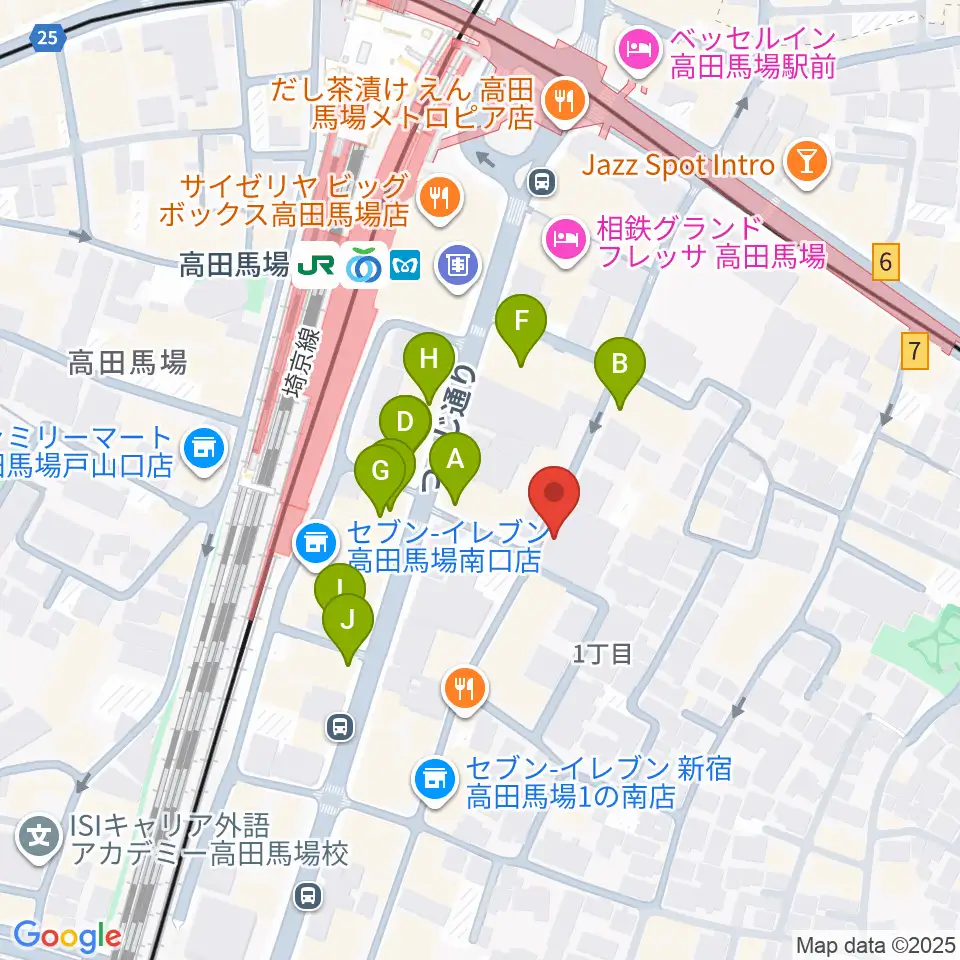 東京ステップスアーツ周辺のカフェ一覧地図