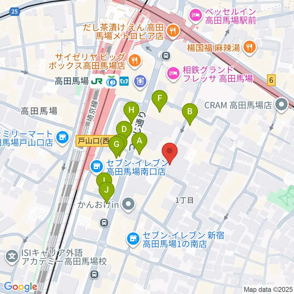 東京ステップスアーツ周辺のカフェ一覧地図
