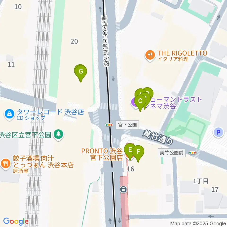 ミュージックアベニュー渋谷cocoti周辺のカフェ一覧地図