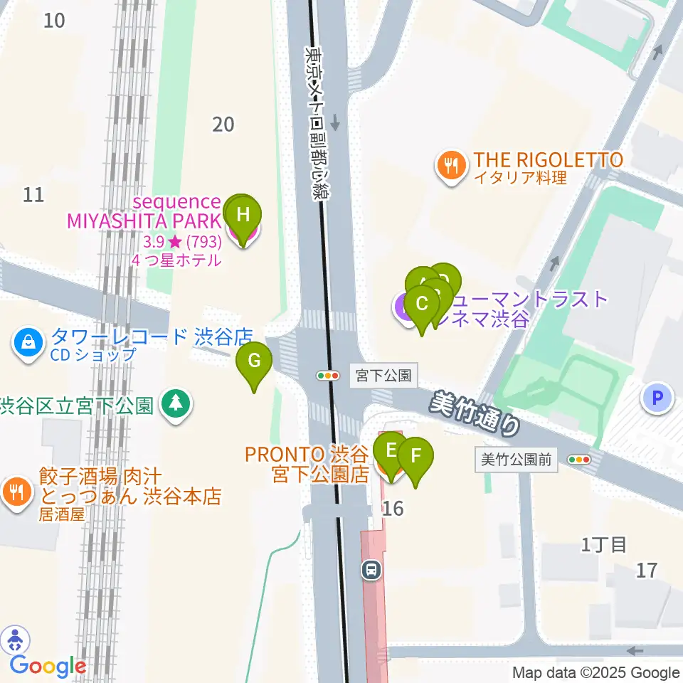 ミュージックアベニュー渋谷cocoti周辺のカフェ一覧地図