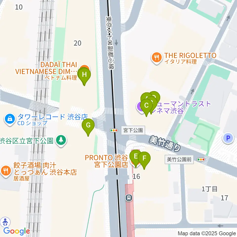 ミュージックアベニュー渋谷cocoti周辺のカフェ一覧地図