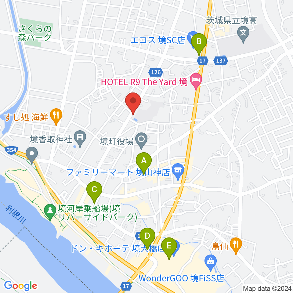 楽園堂周辺のカフェ一覧地図