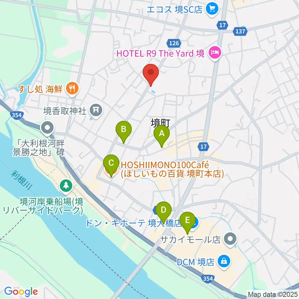 楽園堂周辺のカフェ一覧地図