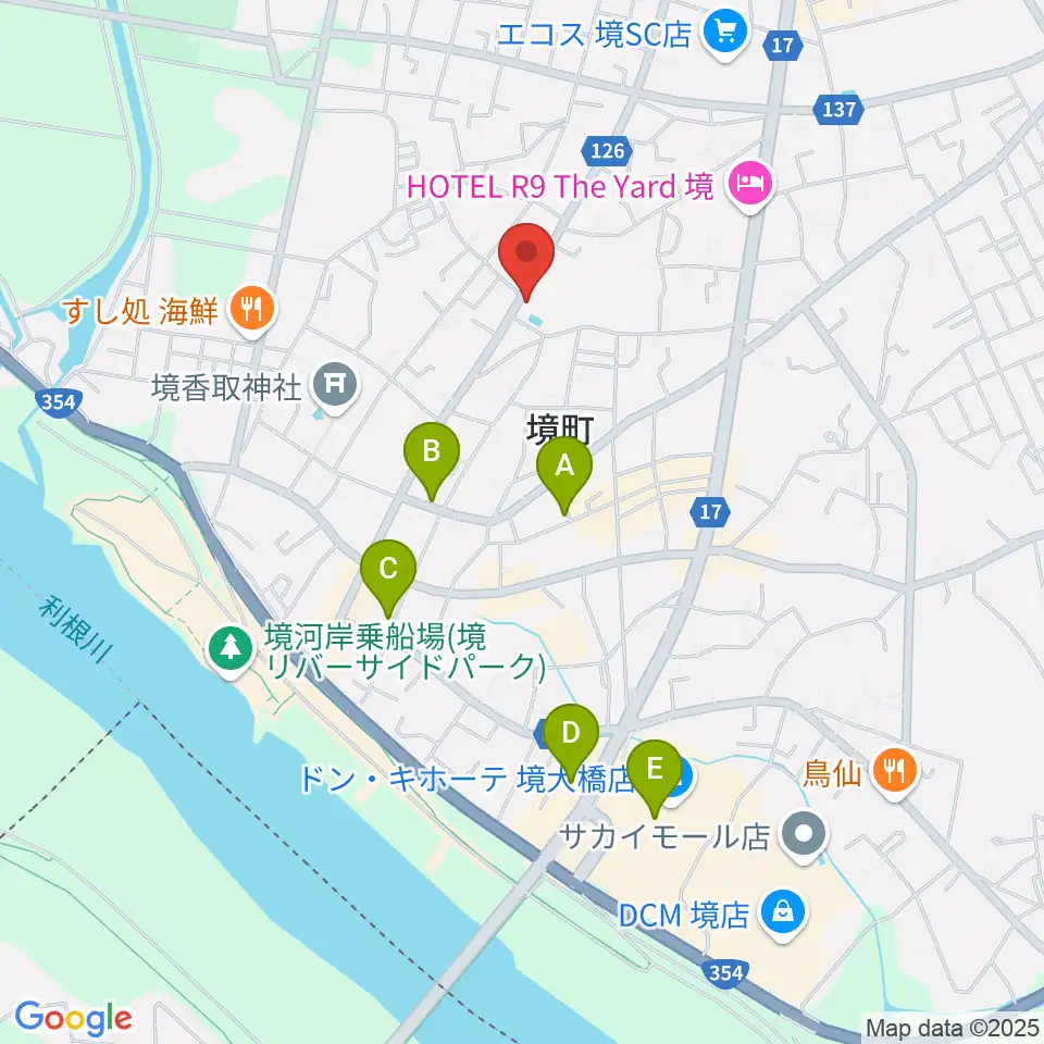 楽園堂周辺のカフェ一覧地図