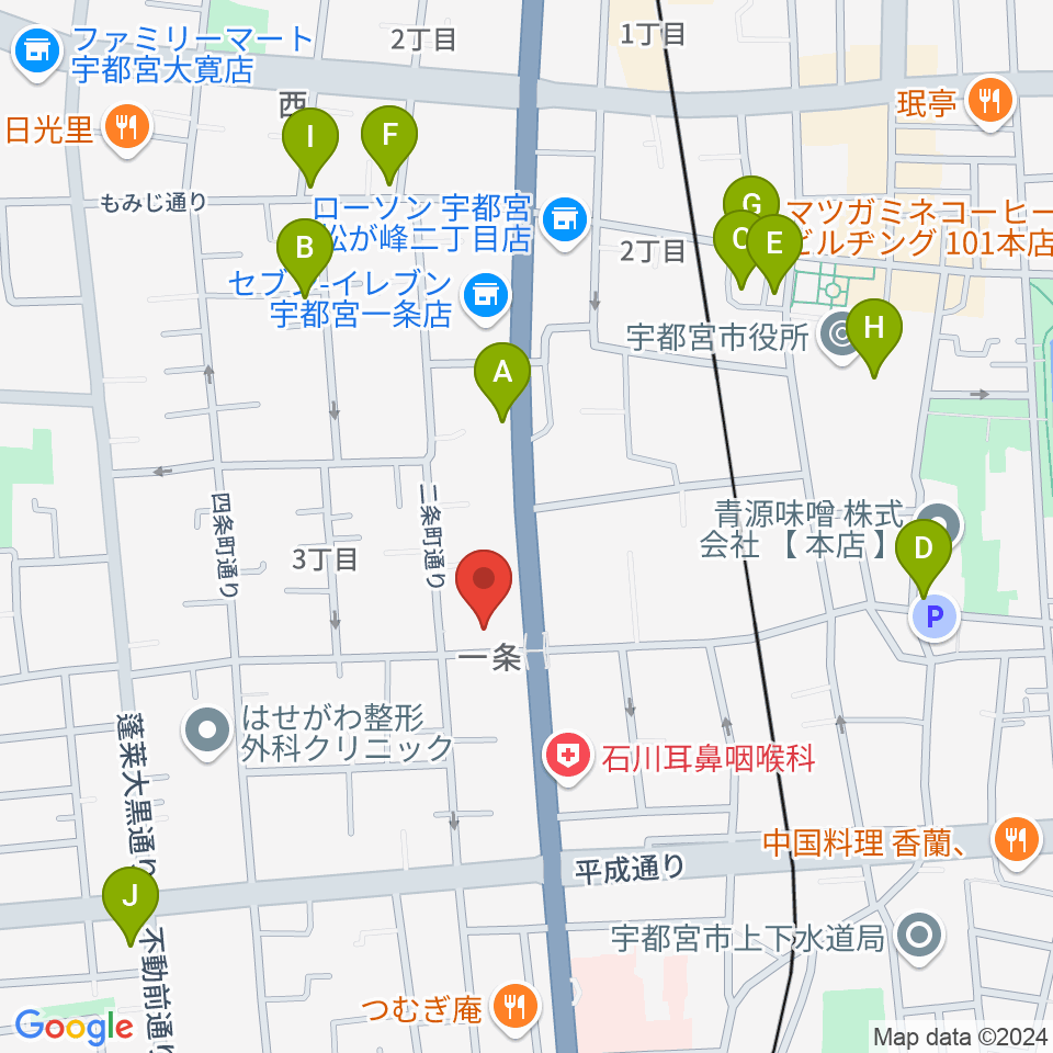 アプトホール周辺のカフェ一覧地図