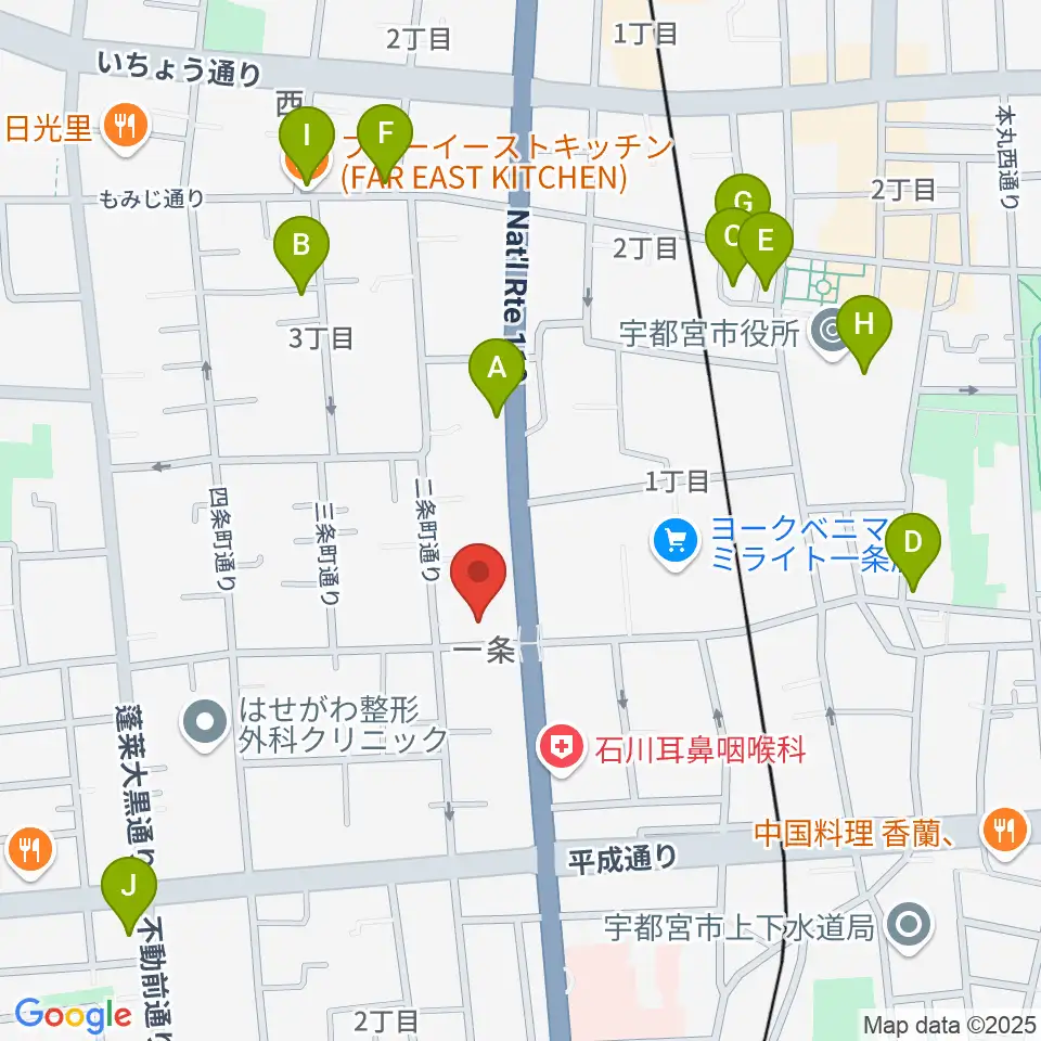 アプトホール周辺のカフェ一覧地図