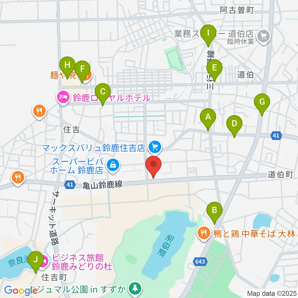 鈴鹿 VOICE HALL周辺のカフェ一覧地図