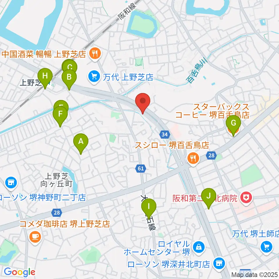 FSアカデミー本校周辺のカフェ一覧地図