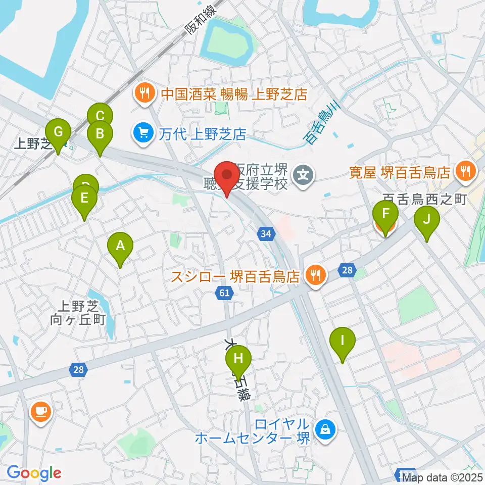 FSアカデミー本校周辺のカフェ一覧地図
