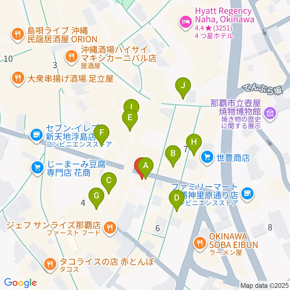知名オーディオ周辺のカフェ一覧地図