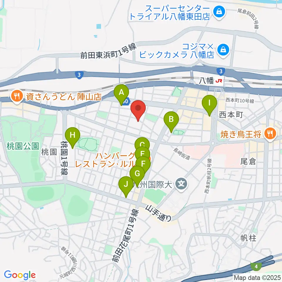 フルート＆ピアノ教室 癒音工房周辺のカフェ一覧地図