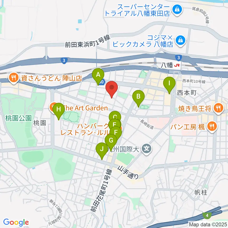 フルート&ピアノ教室 癒音工房周辺のカフェ一覧地図