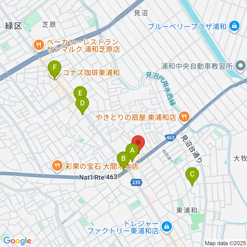 音楽クラブプラネッツ周辺のカフェ一覧地図
