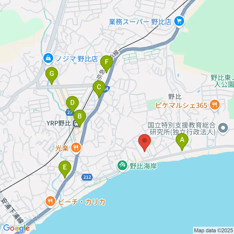 JUN音楽教室周辺のカフェ一覧地図