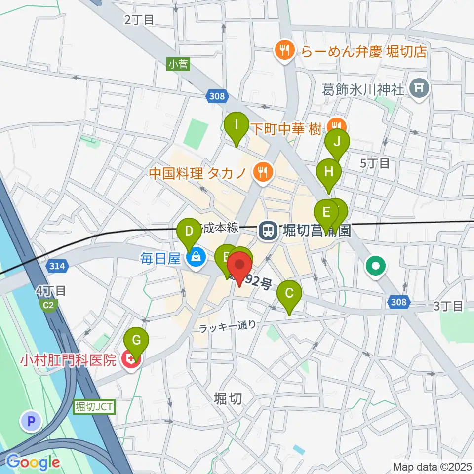 ミュージックスクール・ピュアボイス周辺のカフェ一覧地図