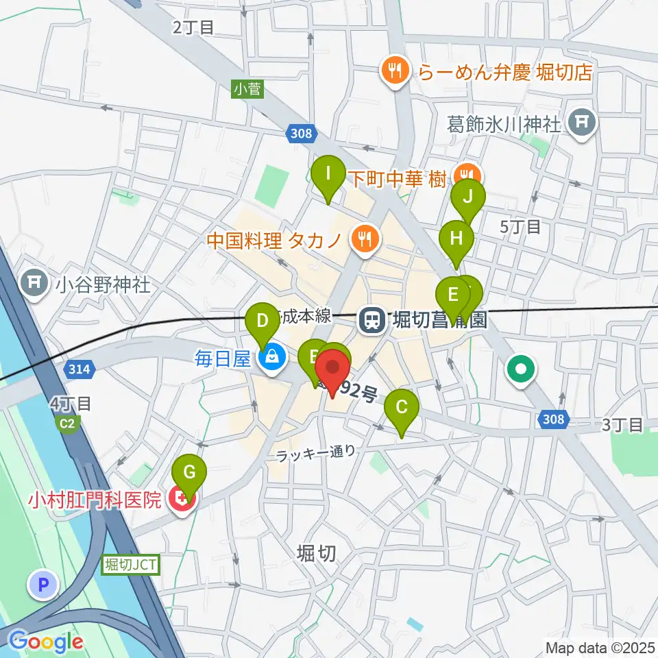 ミュージックスクール・ピュアボイス周辺のカフェ一覧地図