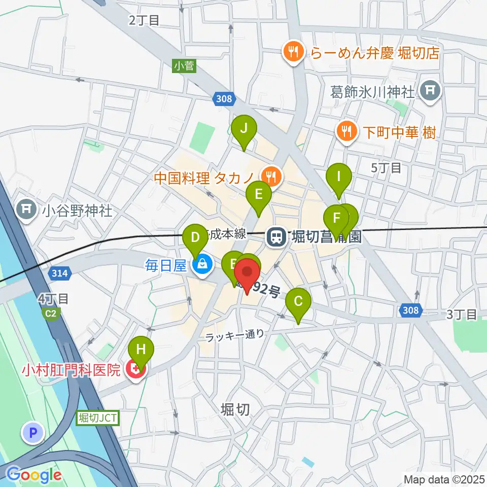ミュージックスクール・ピュアボイス周辺のカフェ一覧地図