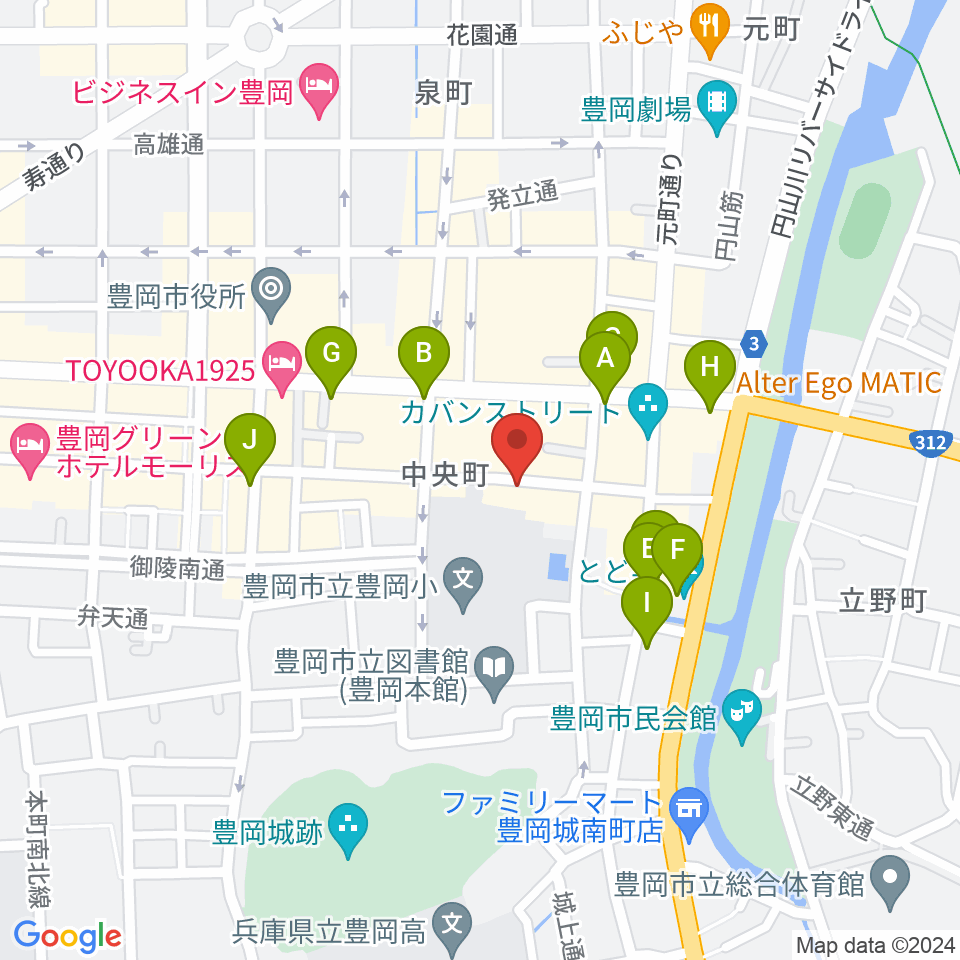 田中音友堂周辺のカフェ一覧地図