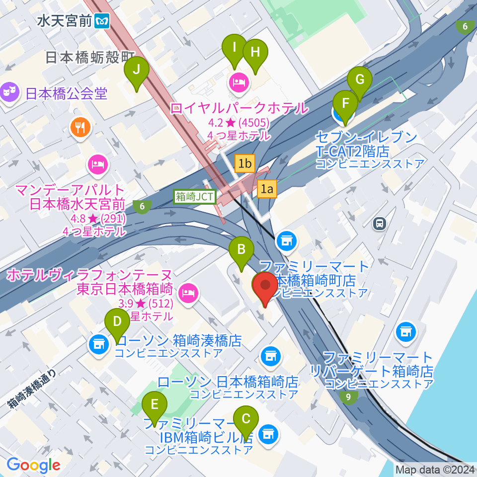 サロン・ド・モデラート周辺のカフェ一覧地図