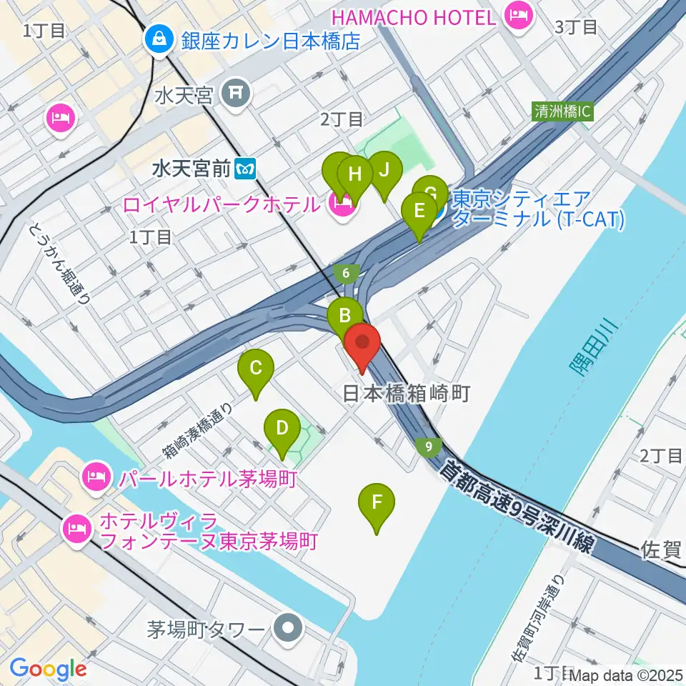 サロン・ド・モデラート周辺のカフェ一覧地図