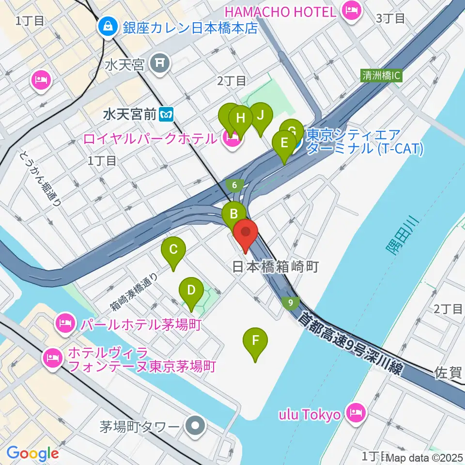 サロン・ド・モデラート周辺のカフェ一覧地図