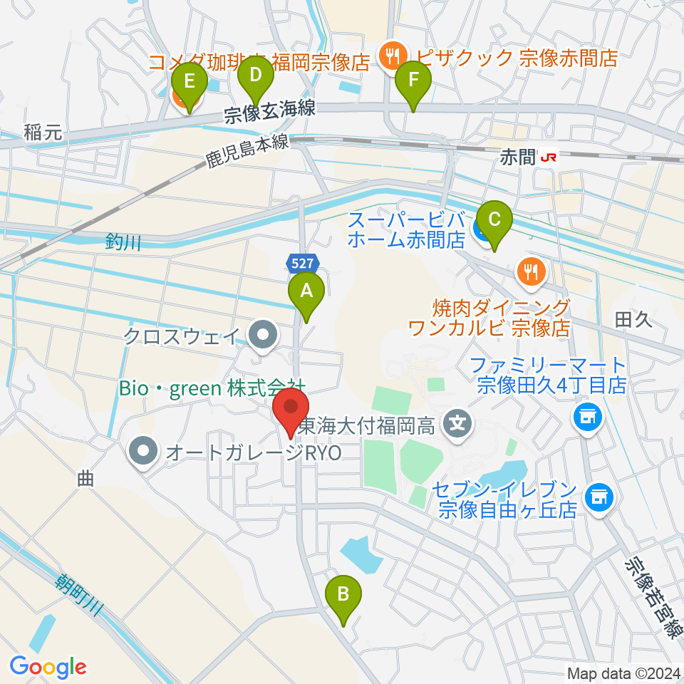 自由ヶ丘フォレストホール周辺のカフェ一覧地図