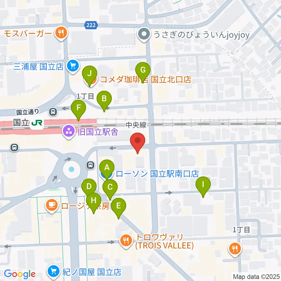 K.STUDIO スタインウェイスタジオ周辺のカフェ一覧地図