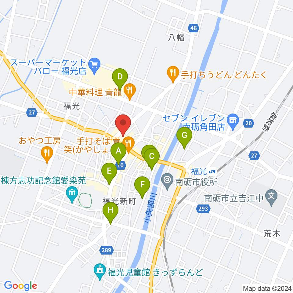 音楽堂福光スタジオベル周辺のカフェ一覧地図