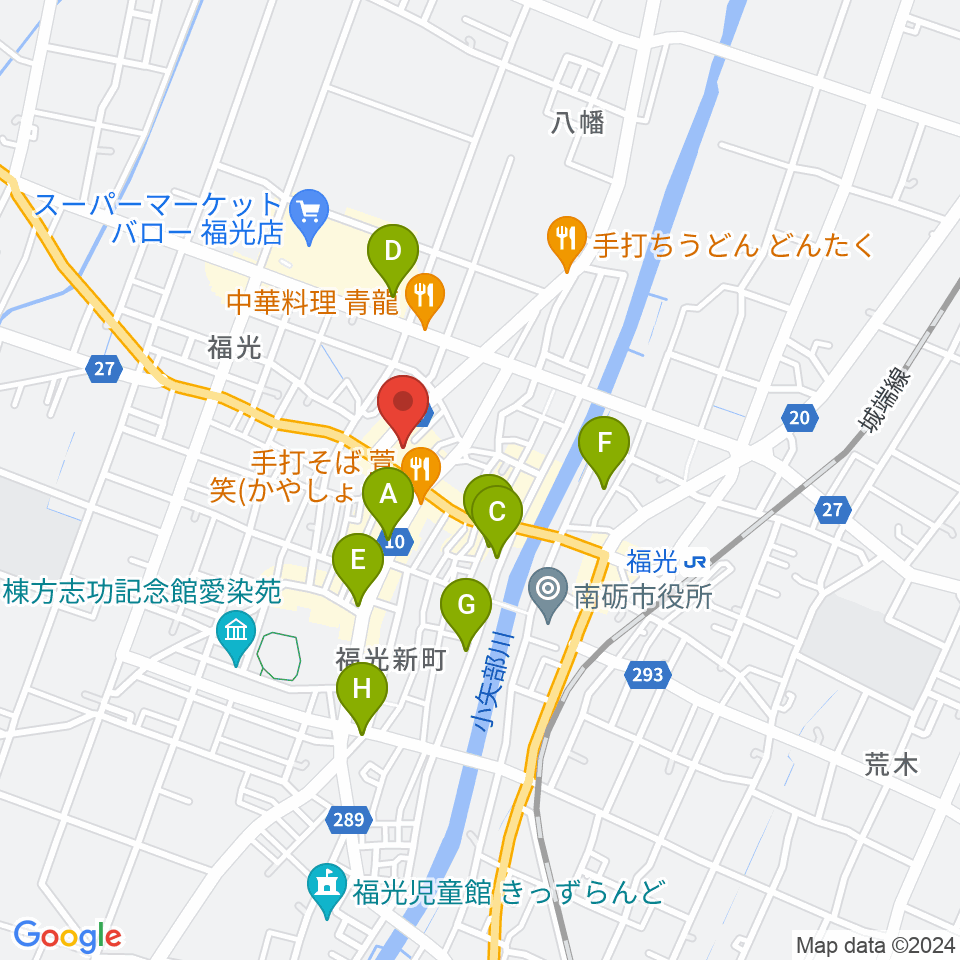 音楽堂福光スタジオベル周辺のカフェ一覧地図