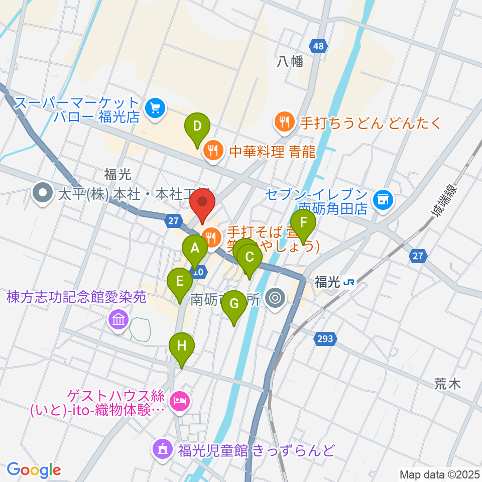 音楽堂福光スタジオベル周辺のカフェ一覧地図