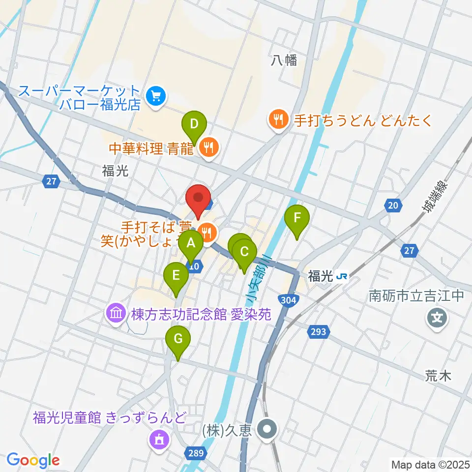 音楽堂福光スタジオベル周辺のカフェ一覧地図