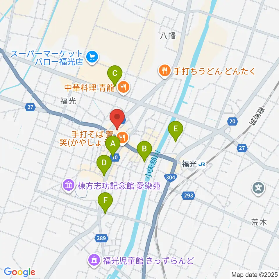 音楽堂福光スタジオベル周辺のカフェ一覧地図