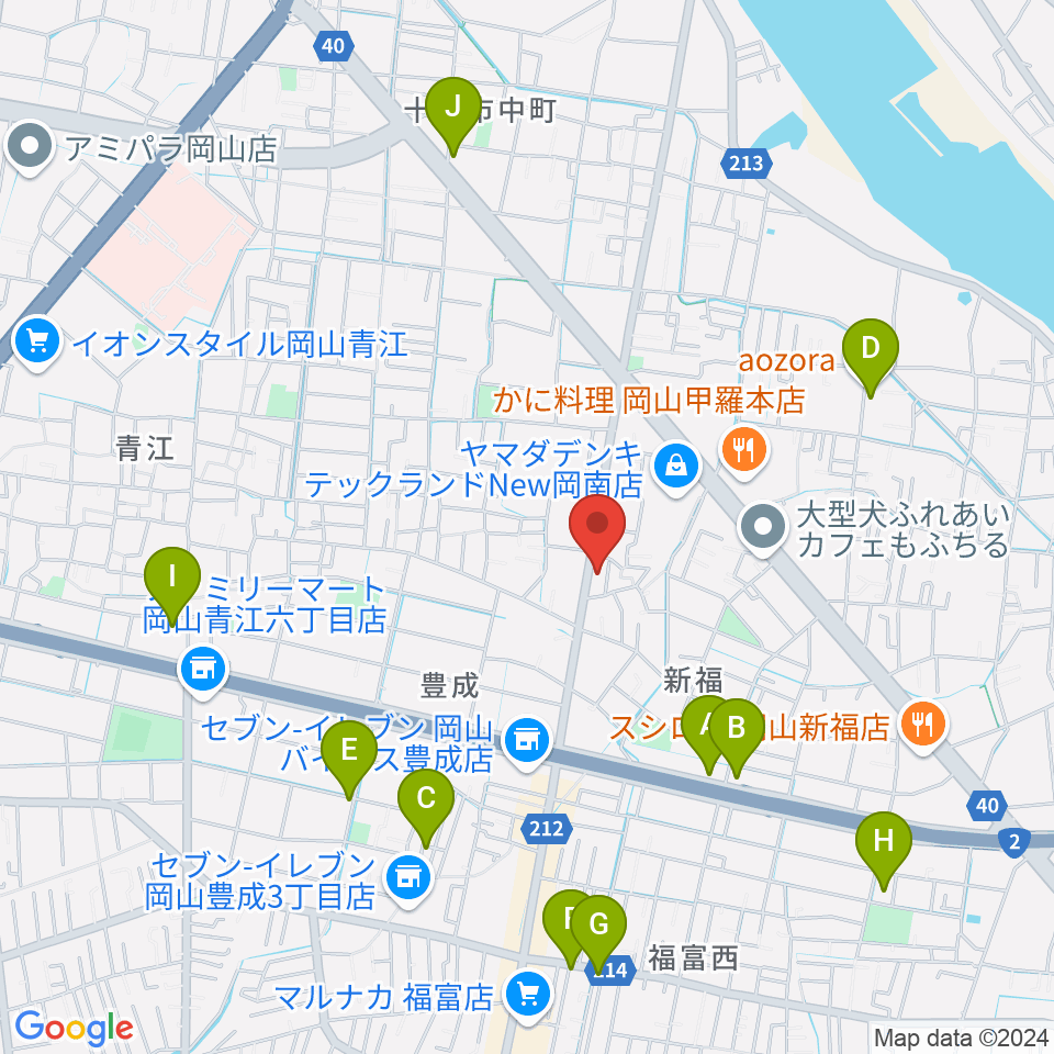 浜松ピアノ店周辺のカフェ一覧地図