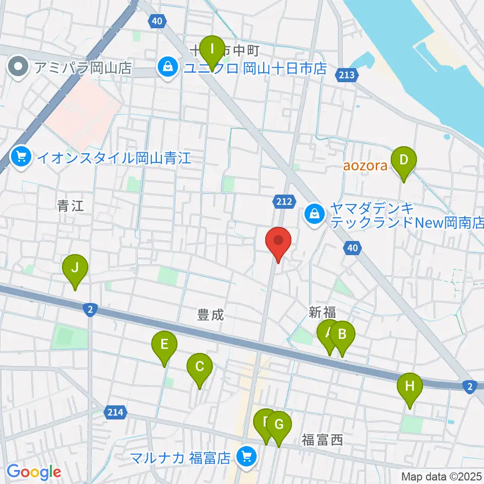 浜松ピアノ店周辺のカフェ一覧地図