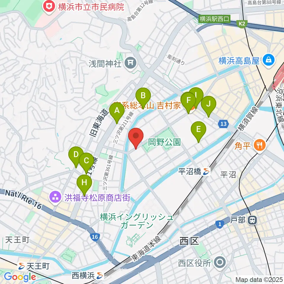 モアハーモニー周辺のカフェ一覧地図