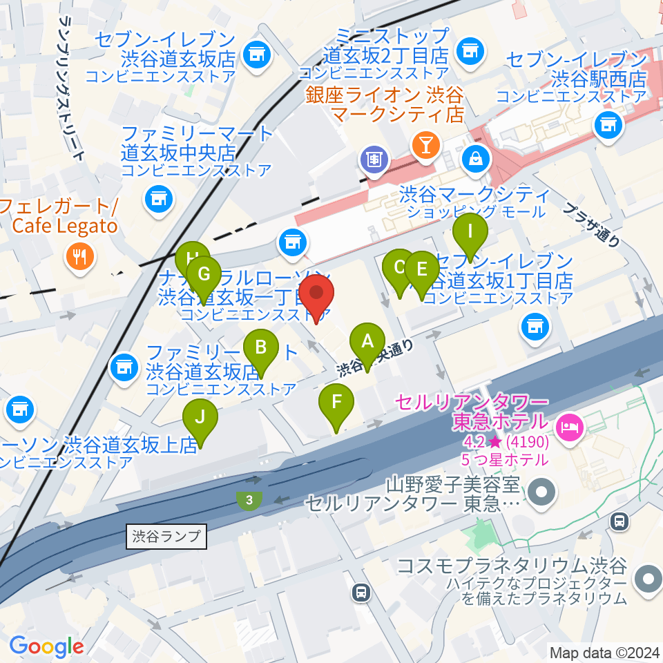 ノナカ・パーカッションギャラリー周辺のカフェ一覧地図