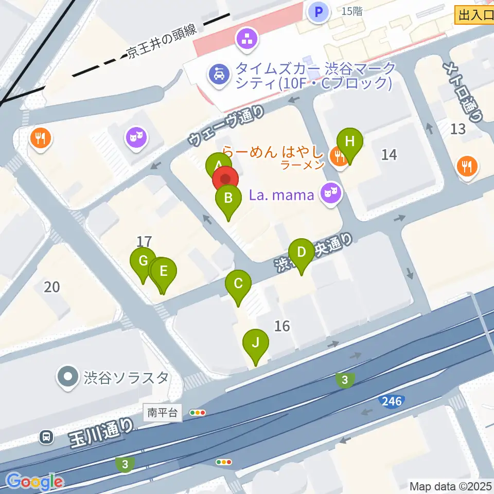 ノナカ・パーカッションギャラリー周辺のカフェ一覧地図