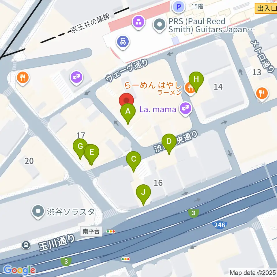 ノナカ・パーカッションギャラリー周辺のカフェ一覧地図